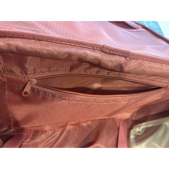 Kathy Van Zeeland Luggage Wheeled Travel Croco Black PVC 25" Added Cosmetics Bag - Picture 10 of 16